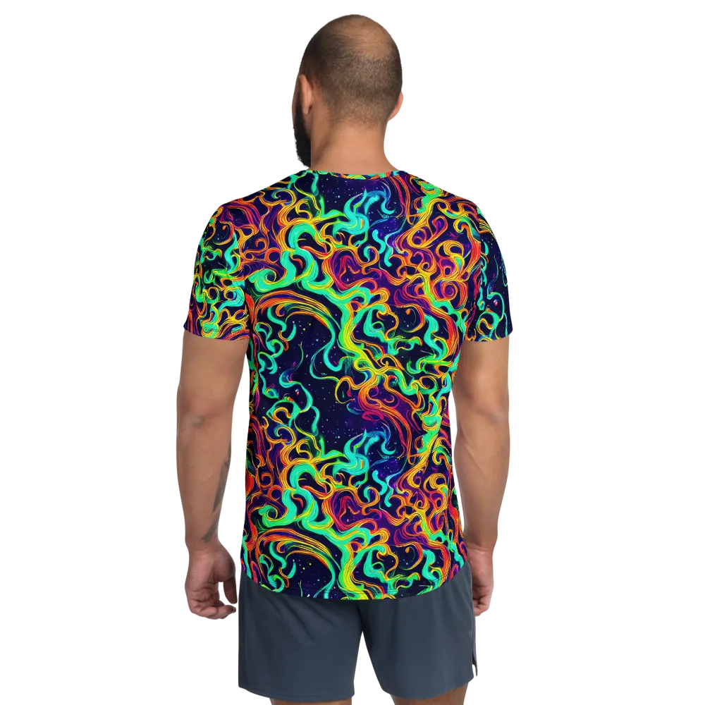 Cheston Swirl on Men's Athletic T-Shirt — Back