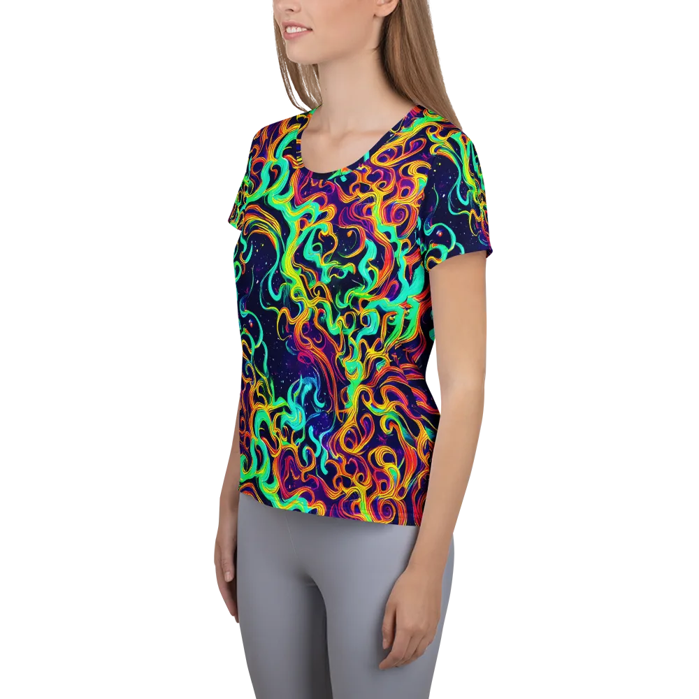Cheston Swirl on Women's Athletic T-Shirt — Left