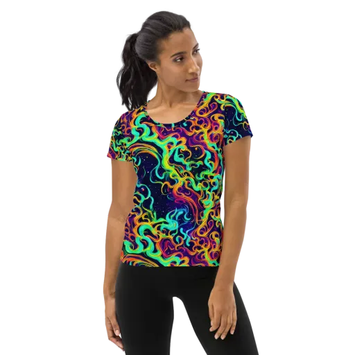 Cheston Swirl on a Women's Athletic T-Shirt
