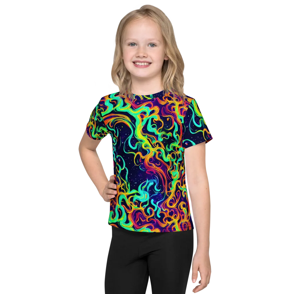 Cheston Swirl on Kids Crew Neck T-Shirt — Front