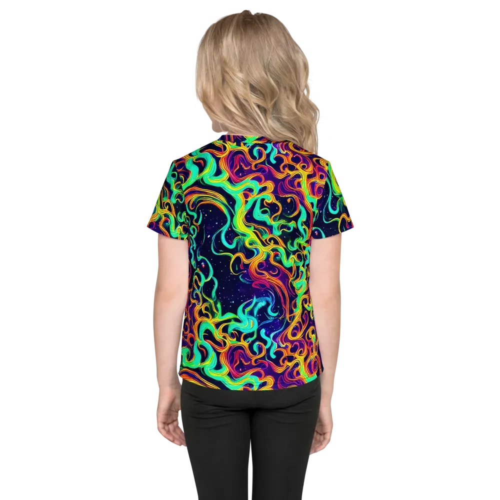 Cheston Swirl on Kids Crew Neck T-Shirt — Back