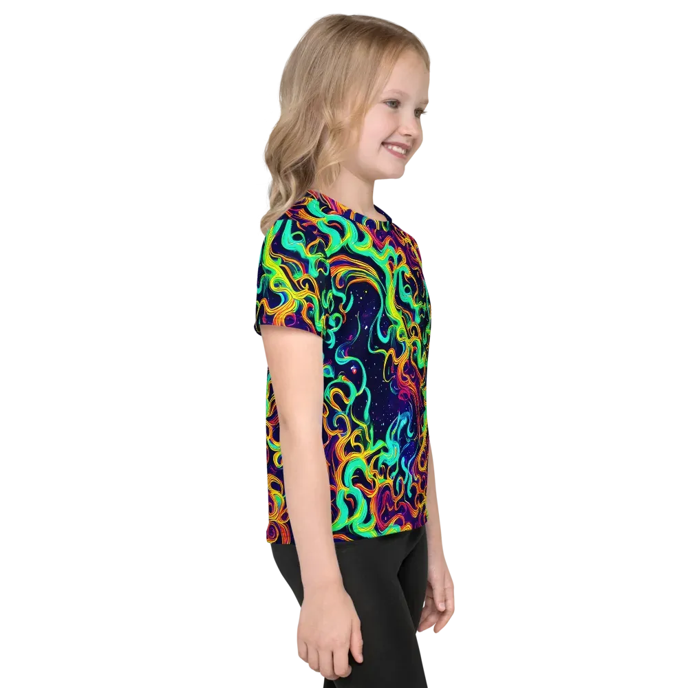 Cheston Swirl on Kids Crew Neck T-Shirt — Right