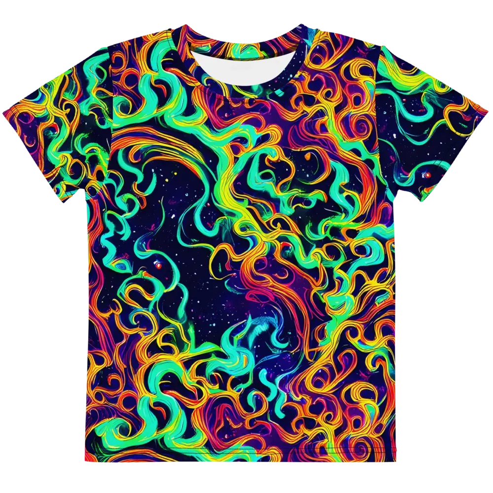 Cheston Swirl on Kids Crew Neck T-Shirt — Front