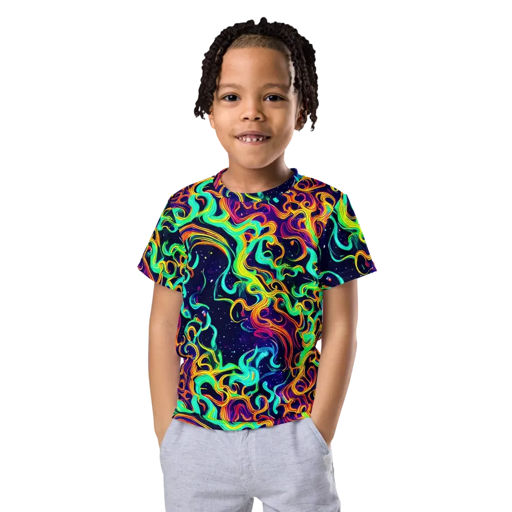 Cheston Swirl on Kids Crew Neck T-Shirt — Front