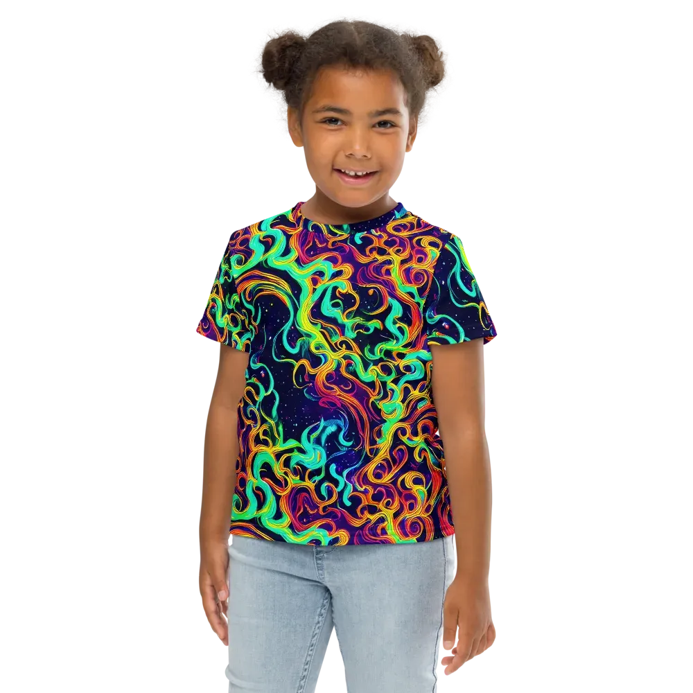 Cheston Swirl on Kids Crew Neck T-Shirt — Front