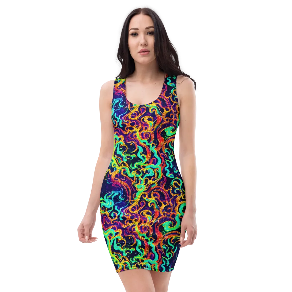 Cheston Swirl on Bodycon Dress — Front