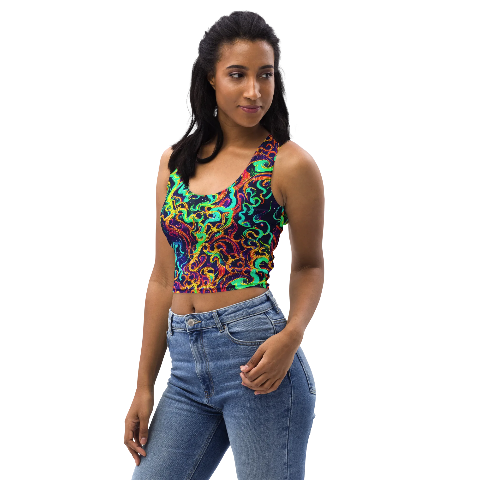 Cheston Swirl on Crop Top — Left Front