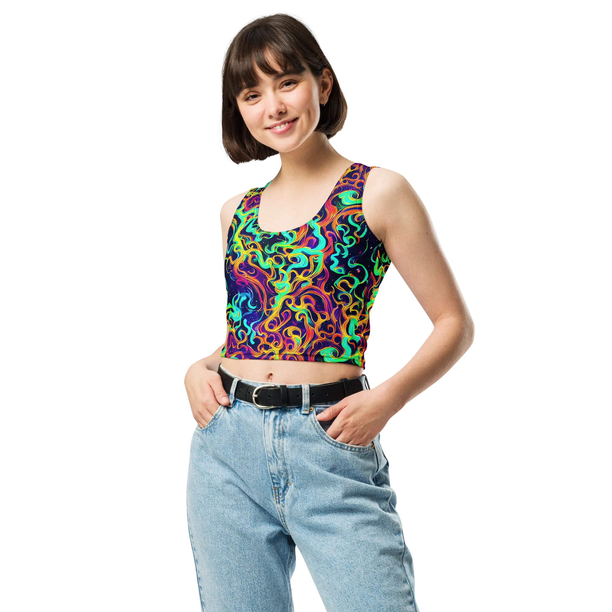 Cheston Swirl on Crop Top — Front