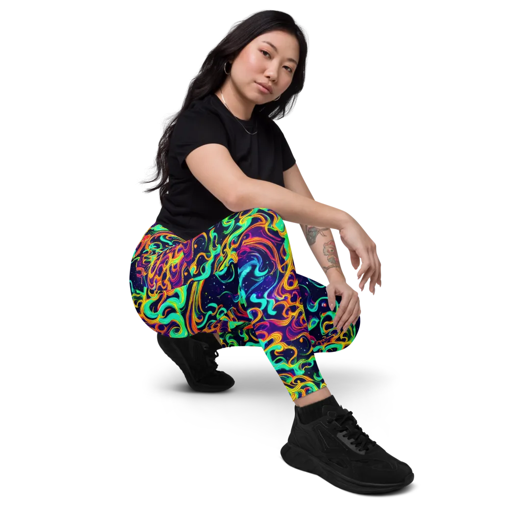 Cheston Swirl on Leggings with Pockets — Right Front
