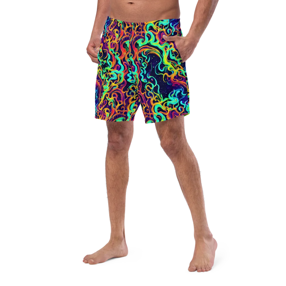 Cheston Swirl on Swim Trunks — Left Front