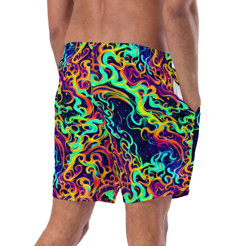 Cheston Swirl on Swim Trunks — Right Back