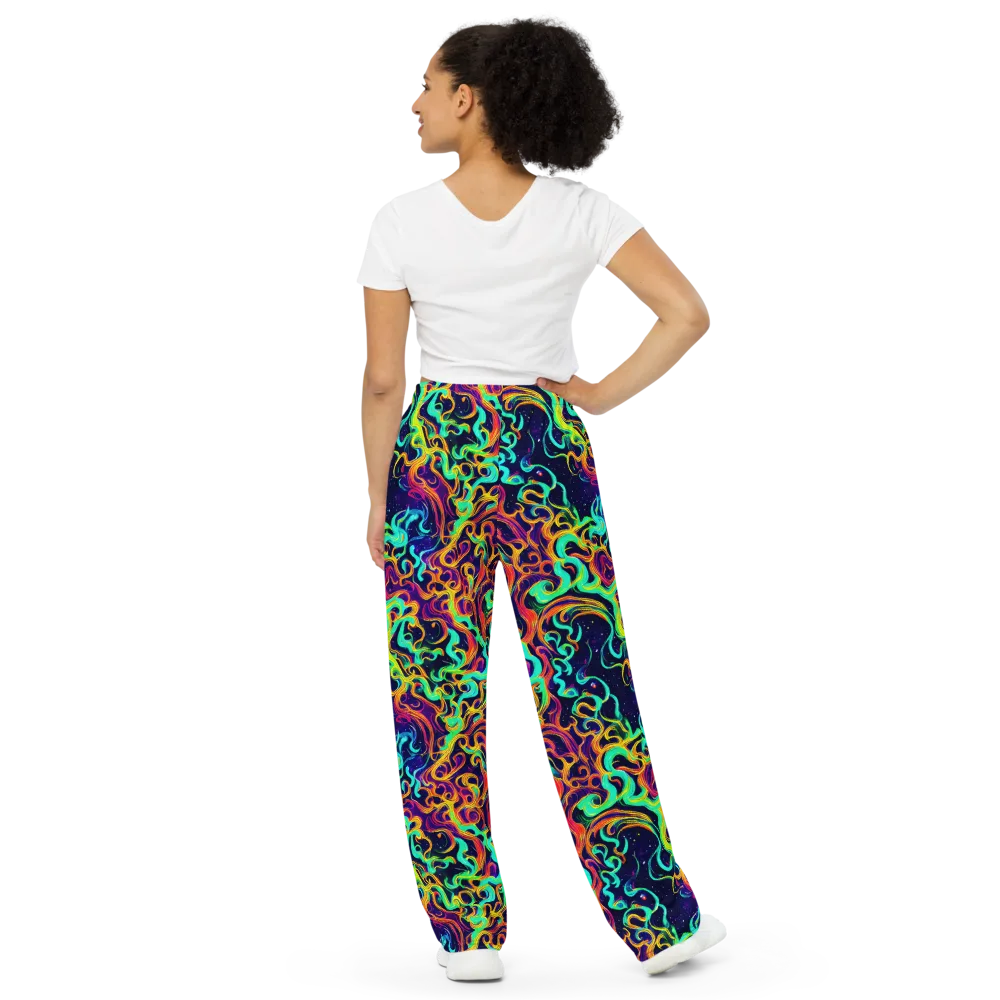 Cheston Swirl on Wide-Leg Pants — Back