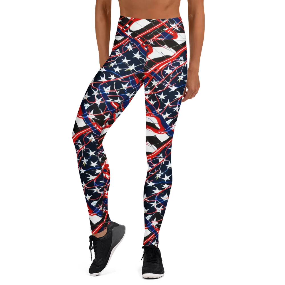 Starboard Velocity on Yoga Leggings — Front
