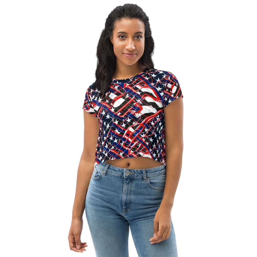 Starboard Velocity on Crop Tee — Front