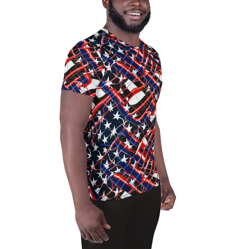 Starboard Velocity on Men's Athletic T-Shirt — Right