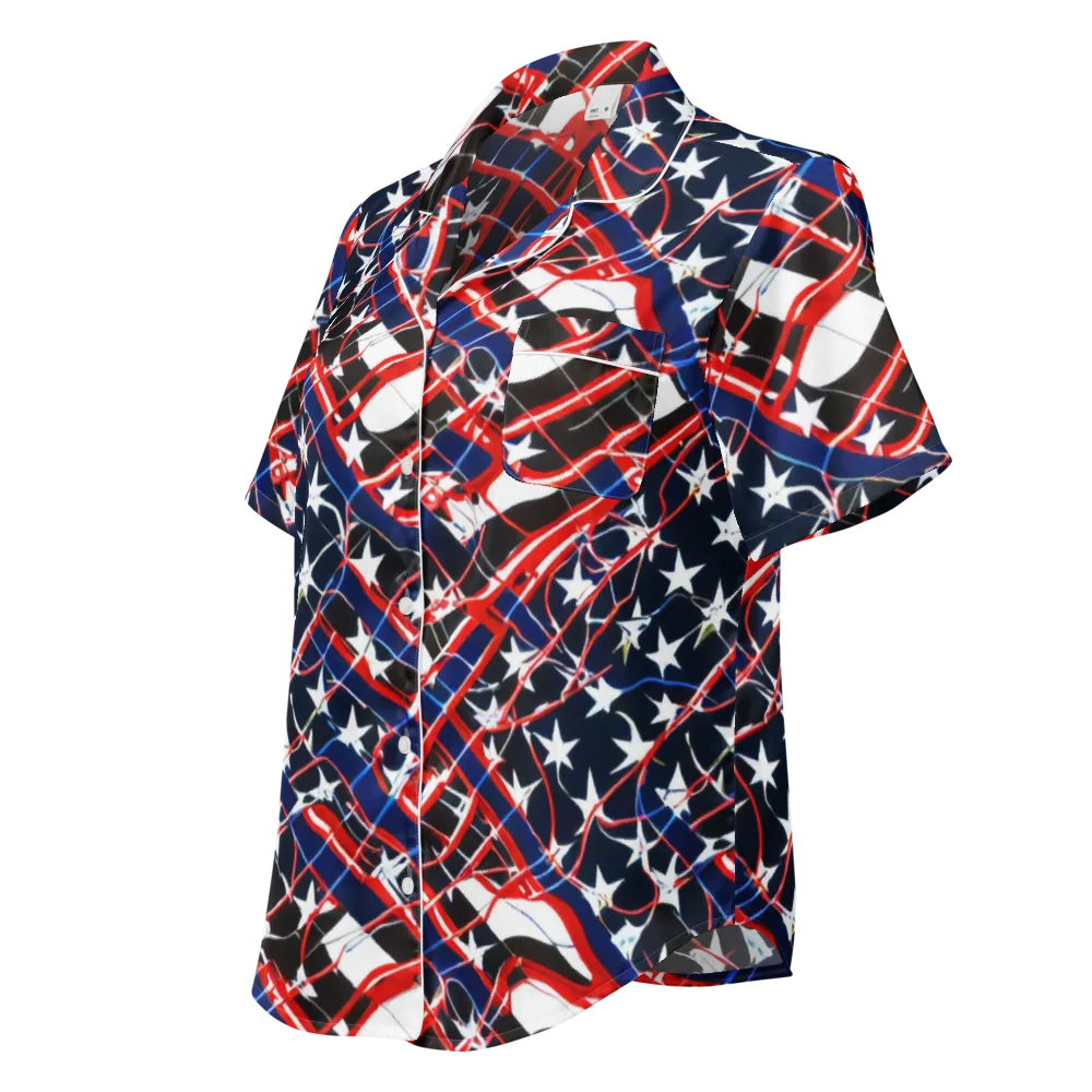 Starboard Velocity on Women's Short Sleeve Pajama Top — Left Front