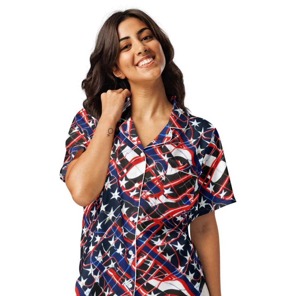 Starboard Velocity on Women's Short Sleeve Pajama Top — Front