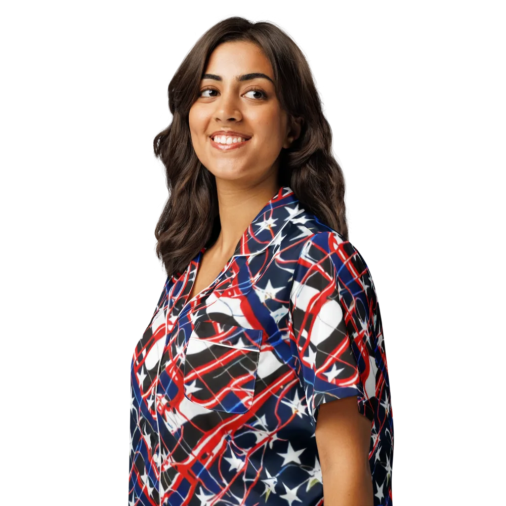 Starboard Velocity on Women's Short Sleeve Pajama Top — Left Front