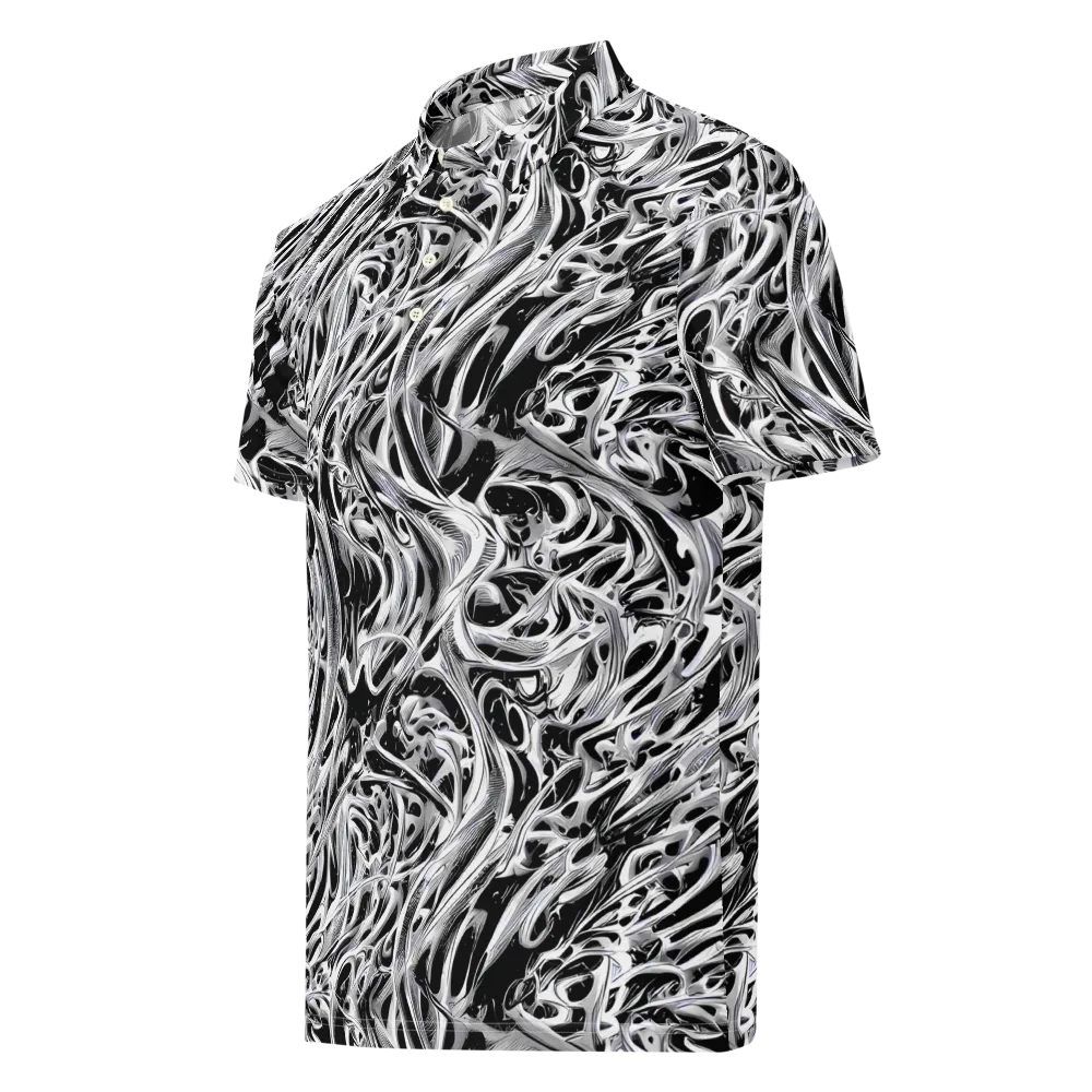 Silver Shadows on Men's Slim Fit Polo Shirt — Left Front