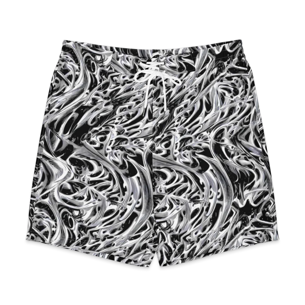 Silver Shadows on Men's Board Shorts — Front