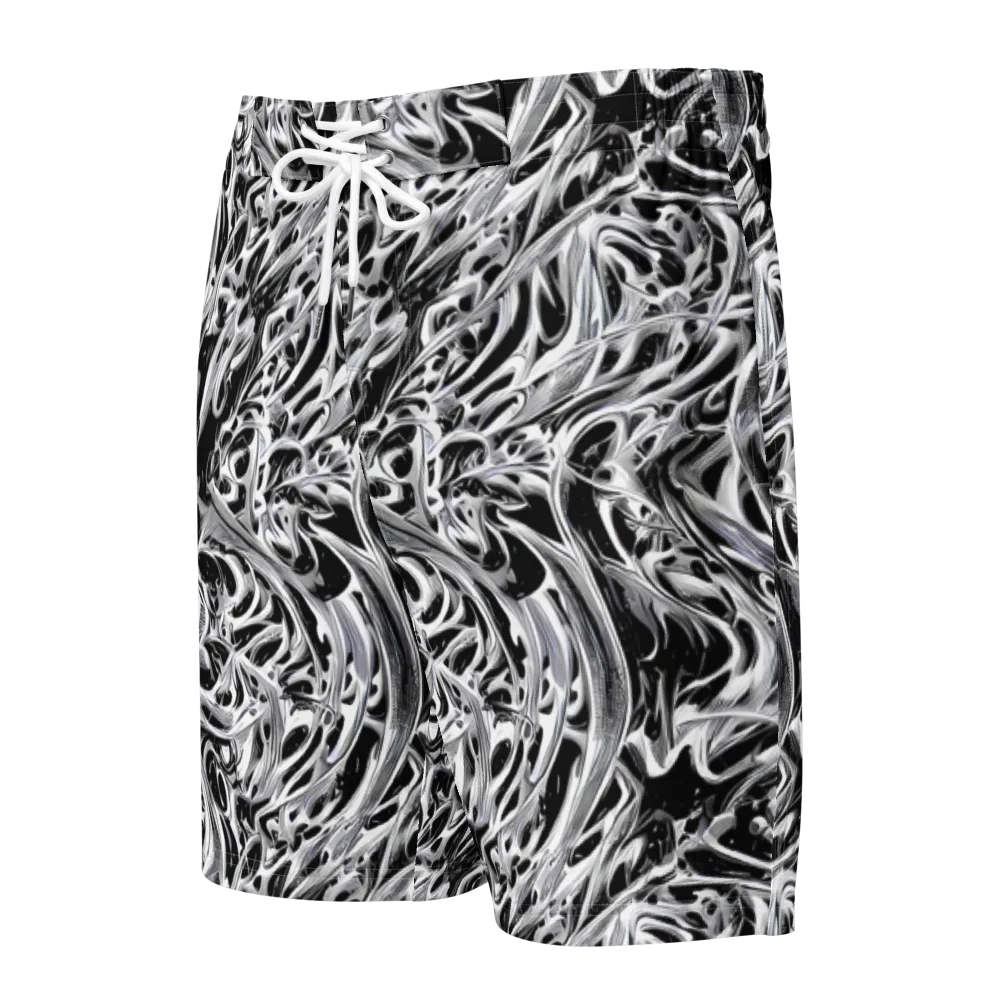 Silver Shadows on Men's Board Shorts — Front