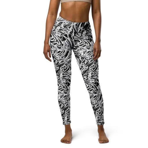 Silver Shadows on a Yoga Leggings