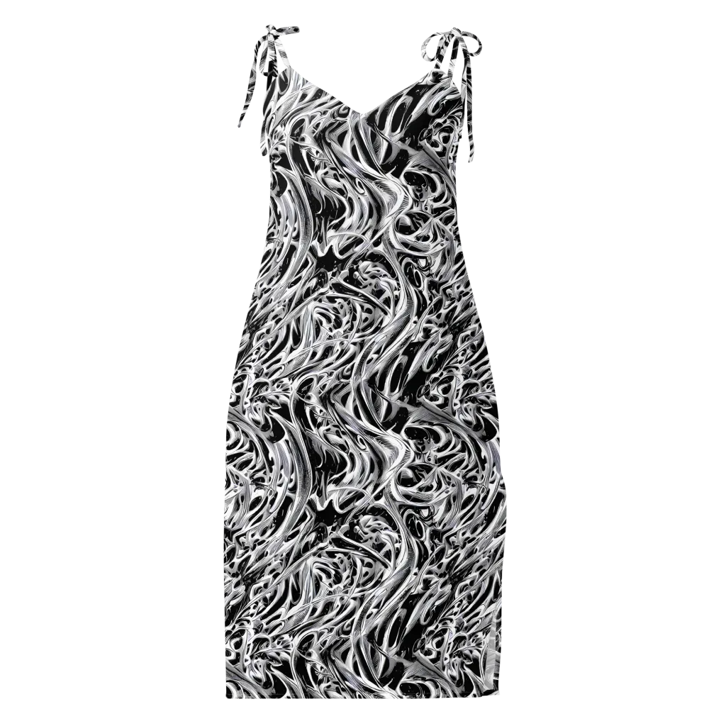 Silver Shadows on Slip Dress — Front