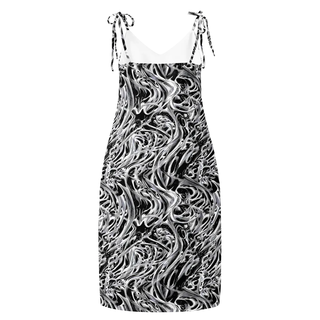 Silver Shadows on Slip Dress — Back
