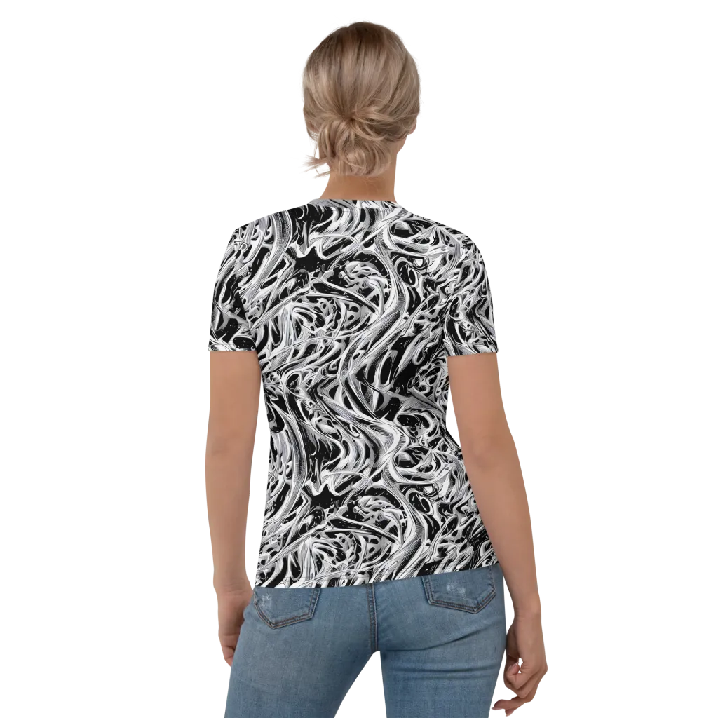 Silver Shadows on Women's Crew Neck T-Shirt — Back