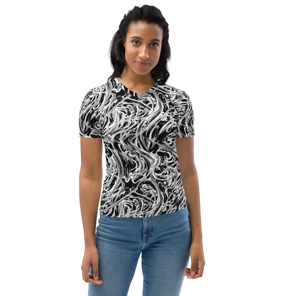 Silver Shadows on Women's Crew Neck T-Shirt — Front