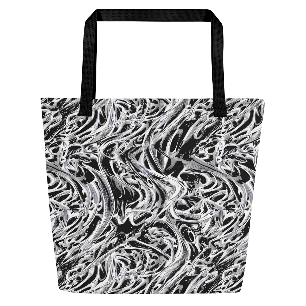 Silver Shadows on Large Tote Bag W/ Pocket — Front