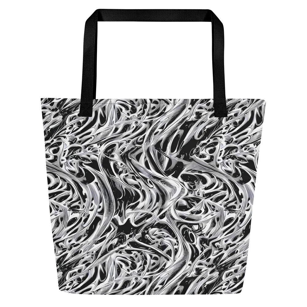 Silver Shadows on Large Tote Bag W/ Pocket — Front