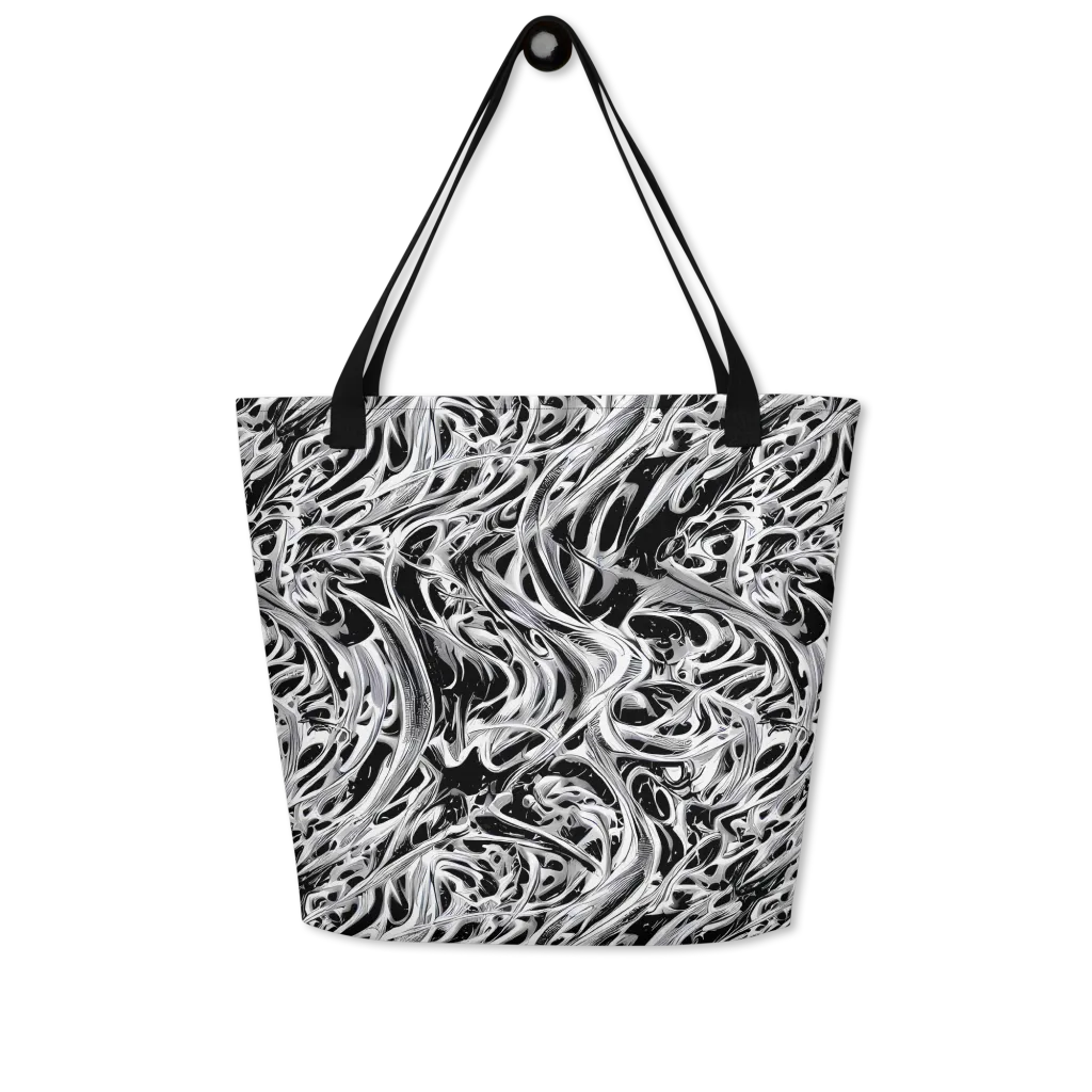 Silver Shadows on Large Tote Bag W/ Pocket — Front