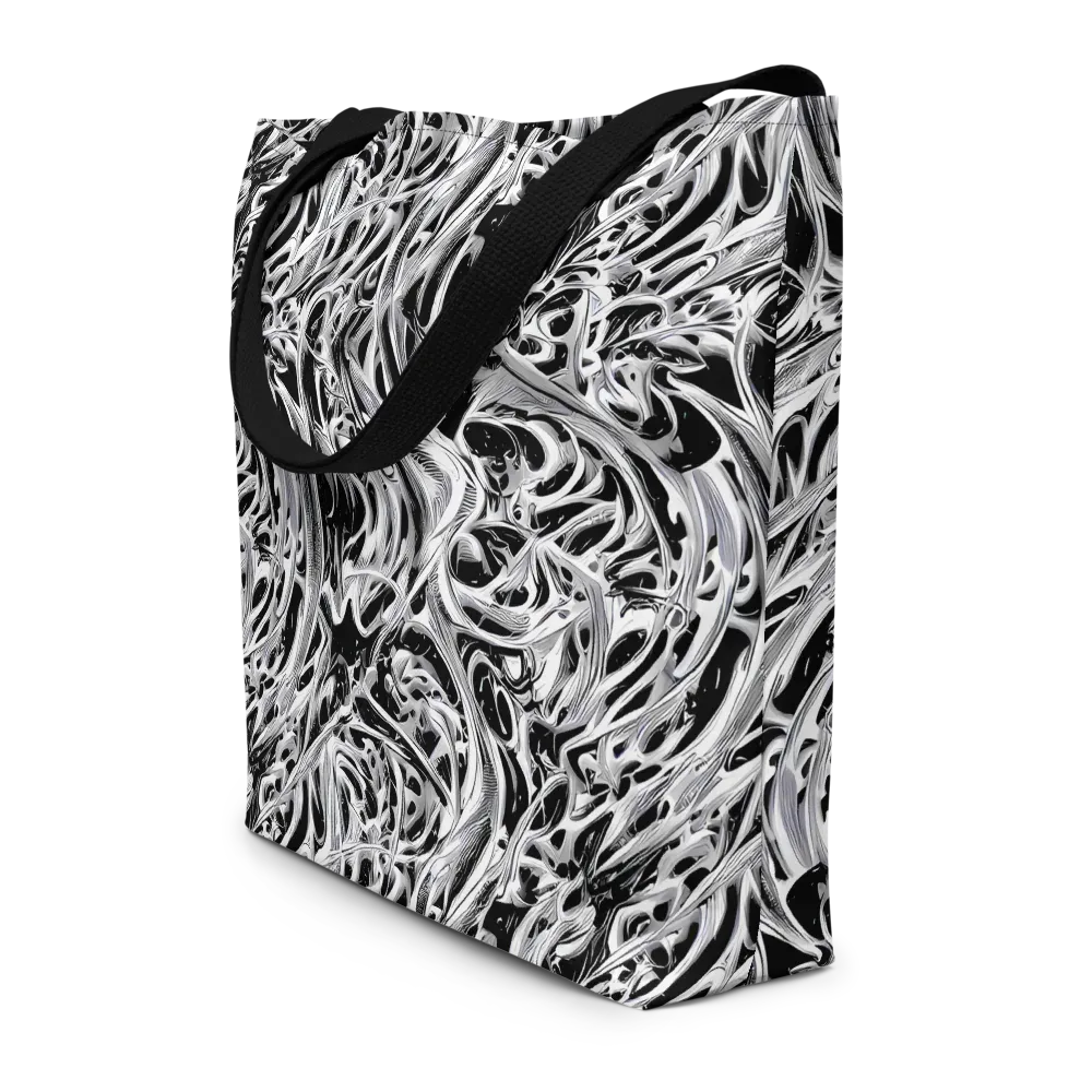 Silver Shadows on Large Tote Bag W/ Pocket — Front