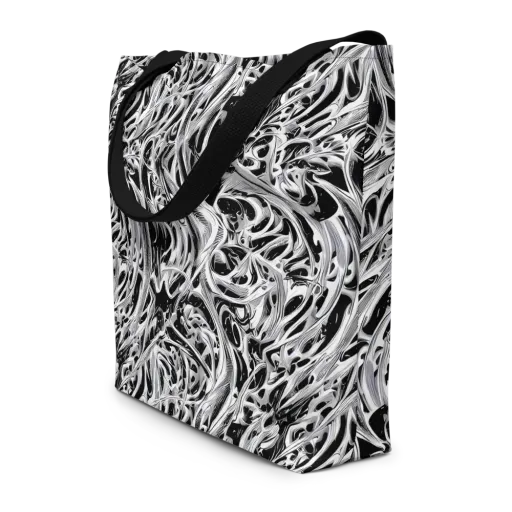 Silver Shadows on a Large Tote Bag W/ Pocket