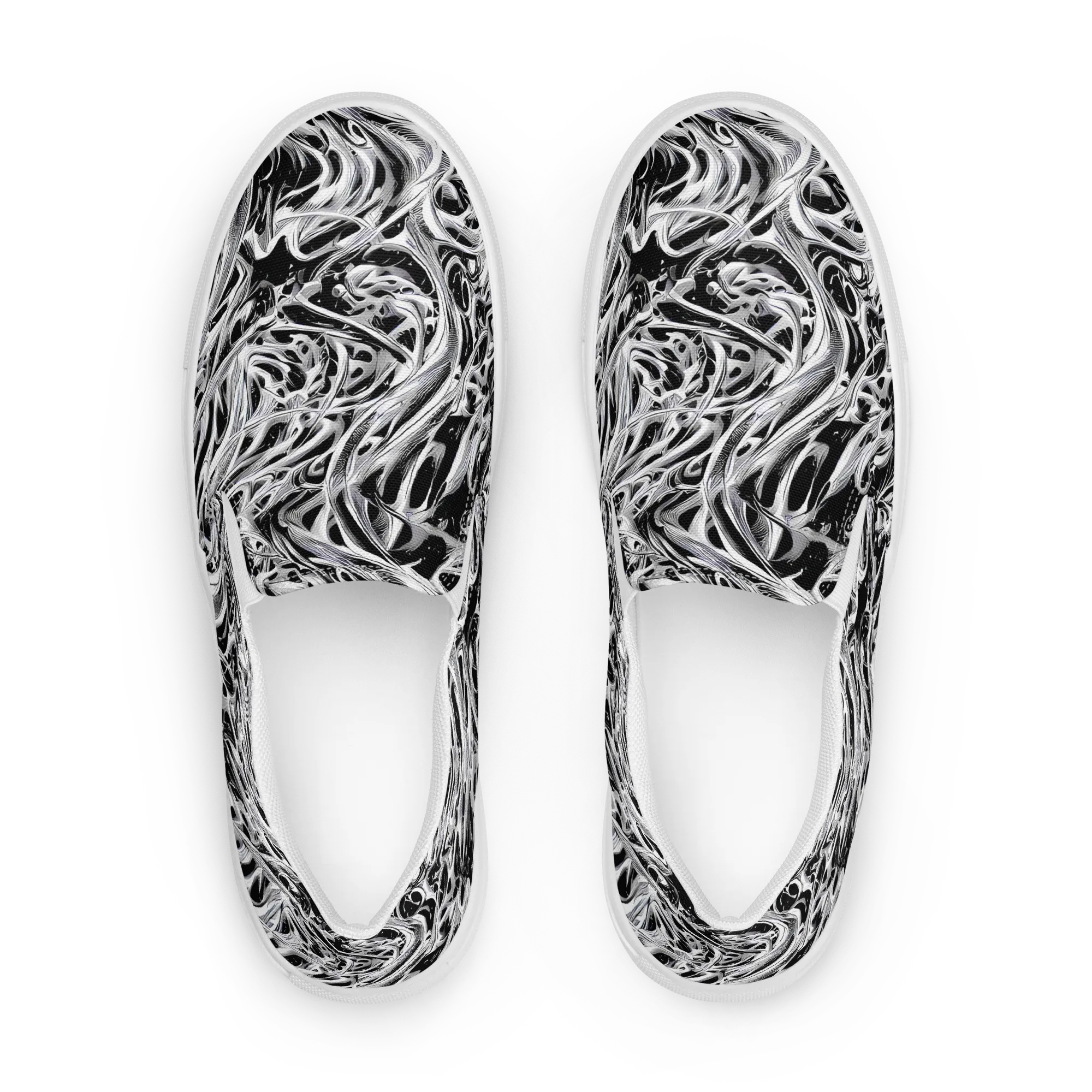 Silver Shadows on Women's Slip-On Canvas Shoes — Front