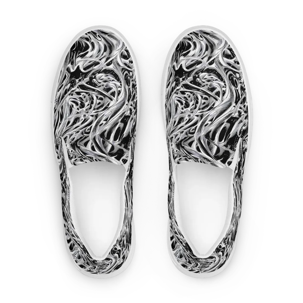 Silver Shadows on Women's Slip-On Canvas Shoes — Front