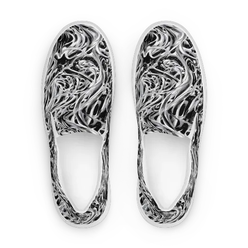 Silver Shadows on a Women's Slip-On Canvas Shoes