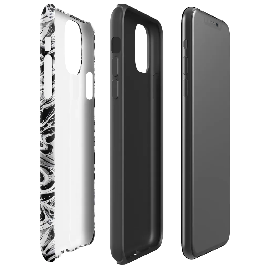 Silver Shadows on Tough Case for iPhone® — Right