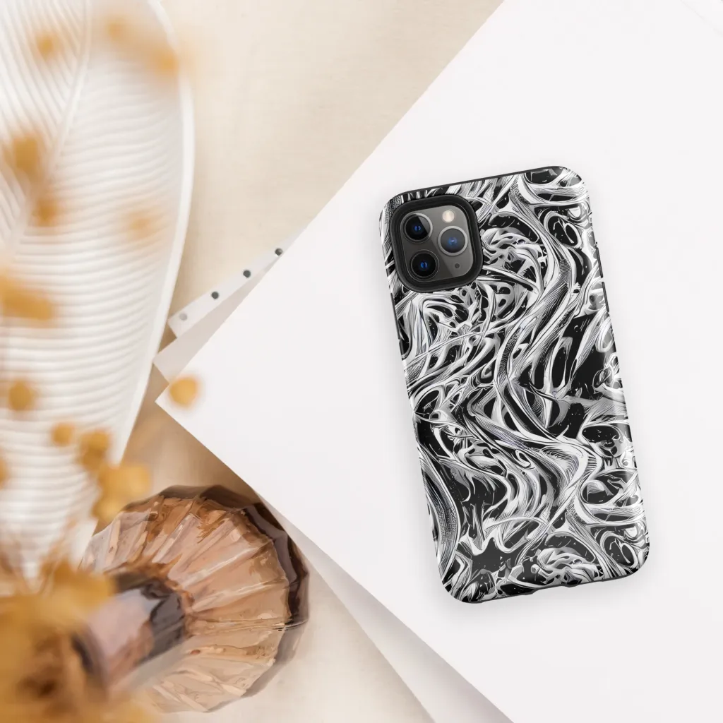Silver Shadows on Tough Case for iPhone® — Front