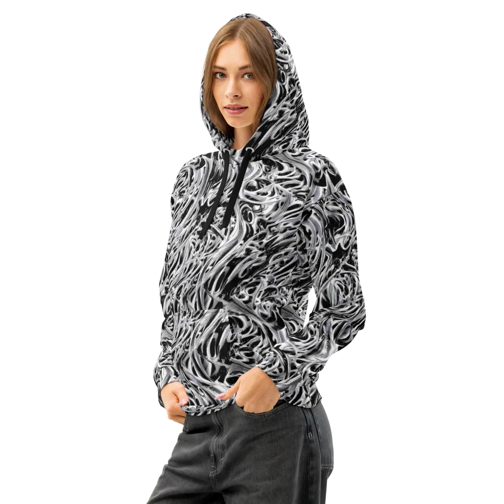 Silver Shadows on Cotton Hoodie — Left Front