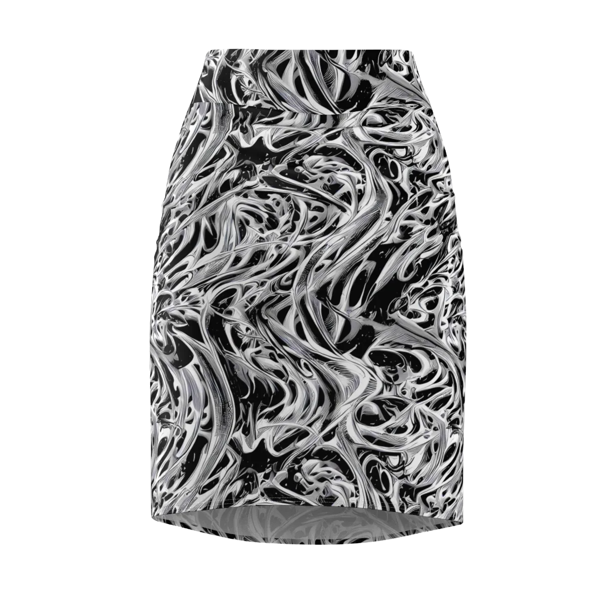 Silver Shadows on Pencil Skirt — Front