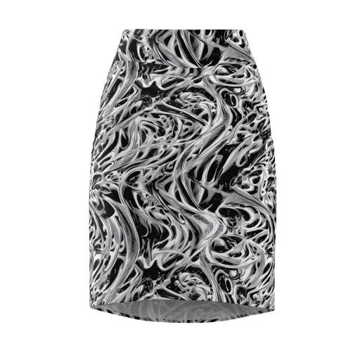 Silver Shadows on a Pencil Skirt
