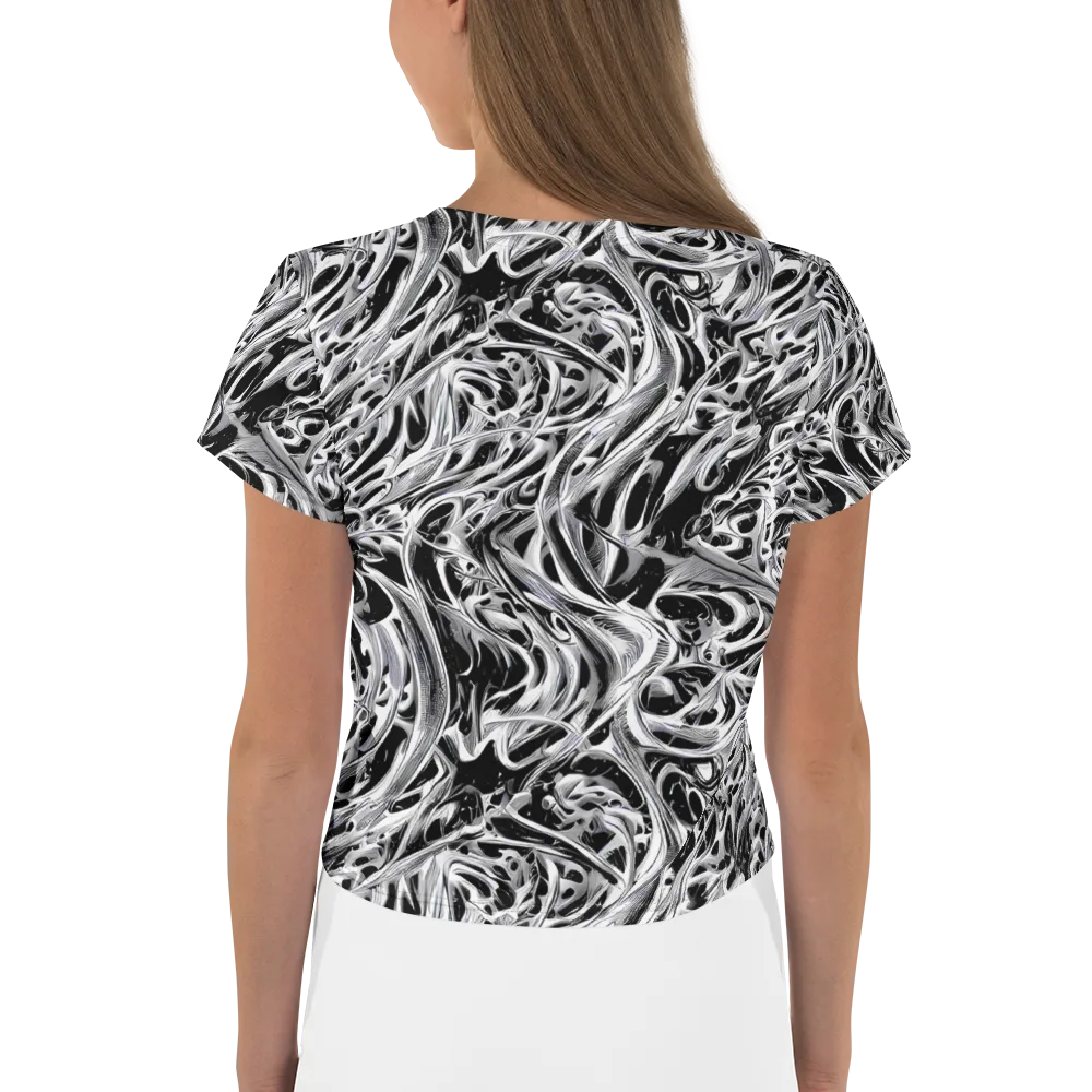 Silver Shadows on Crop Tee — Back