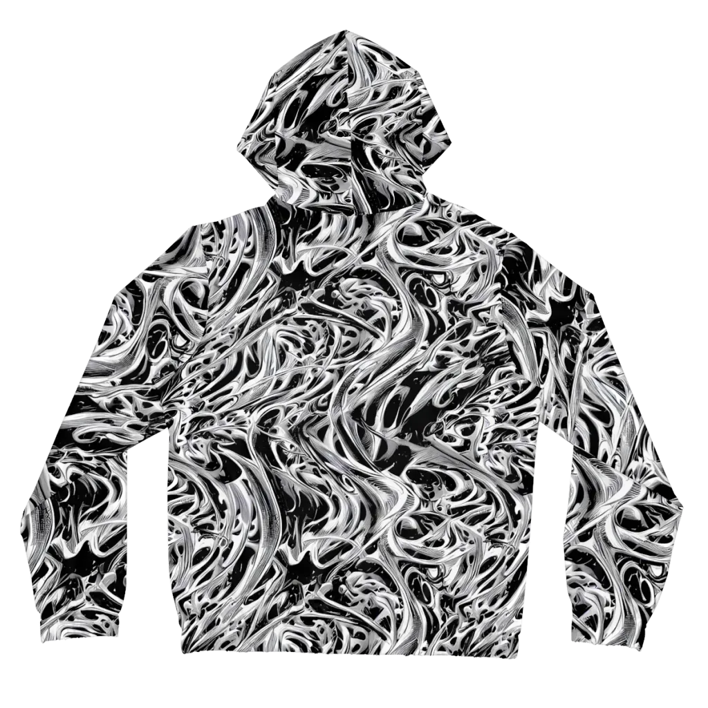 Silver Shadows on Women's Full-Zip Hoodie — Back