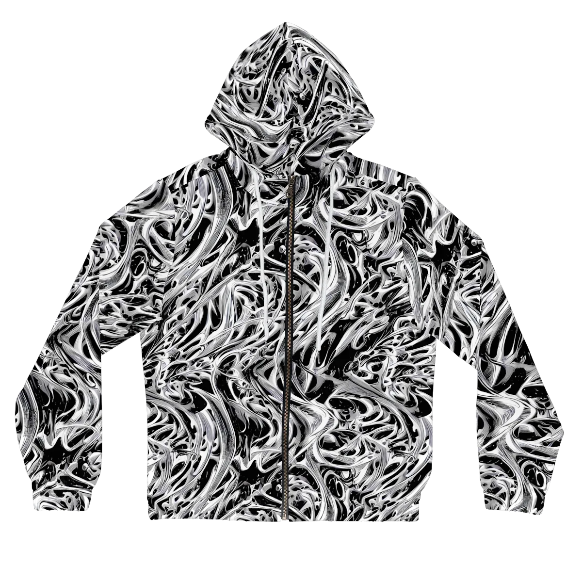 Silver Shadows on Women's Full-Zip Hoodie — Front