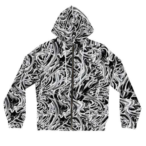 Silver Shadows on a Women's Full-Zip Hoodie
