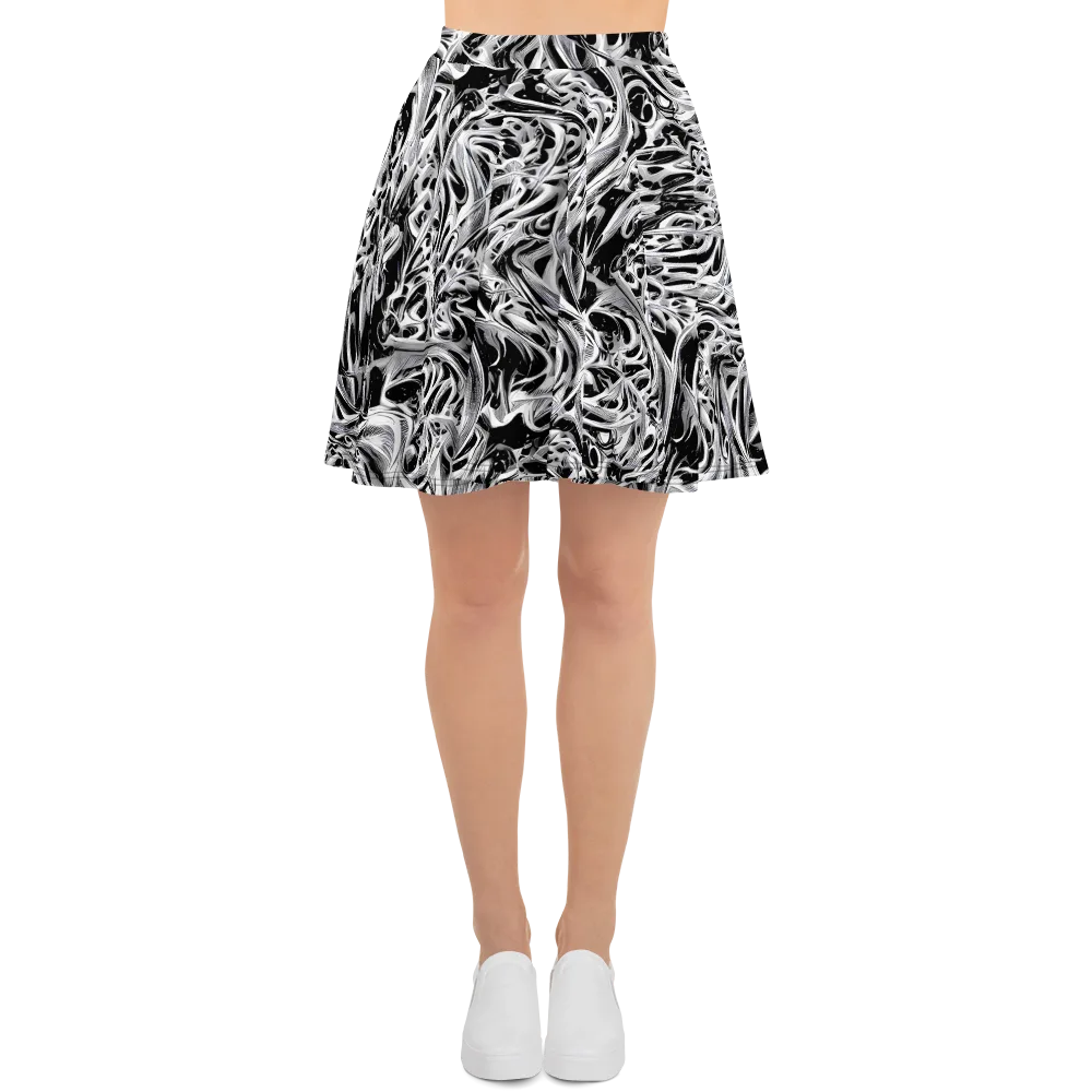 Silver Shadows on Skater Skirt — Front
