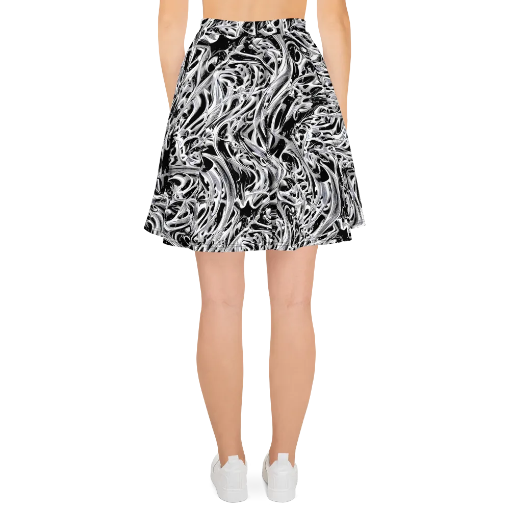 Silver Shadows on Skater Skirt — Back