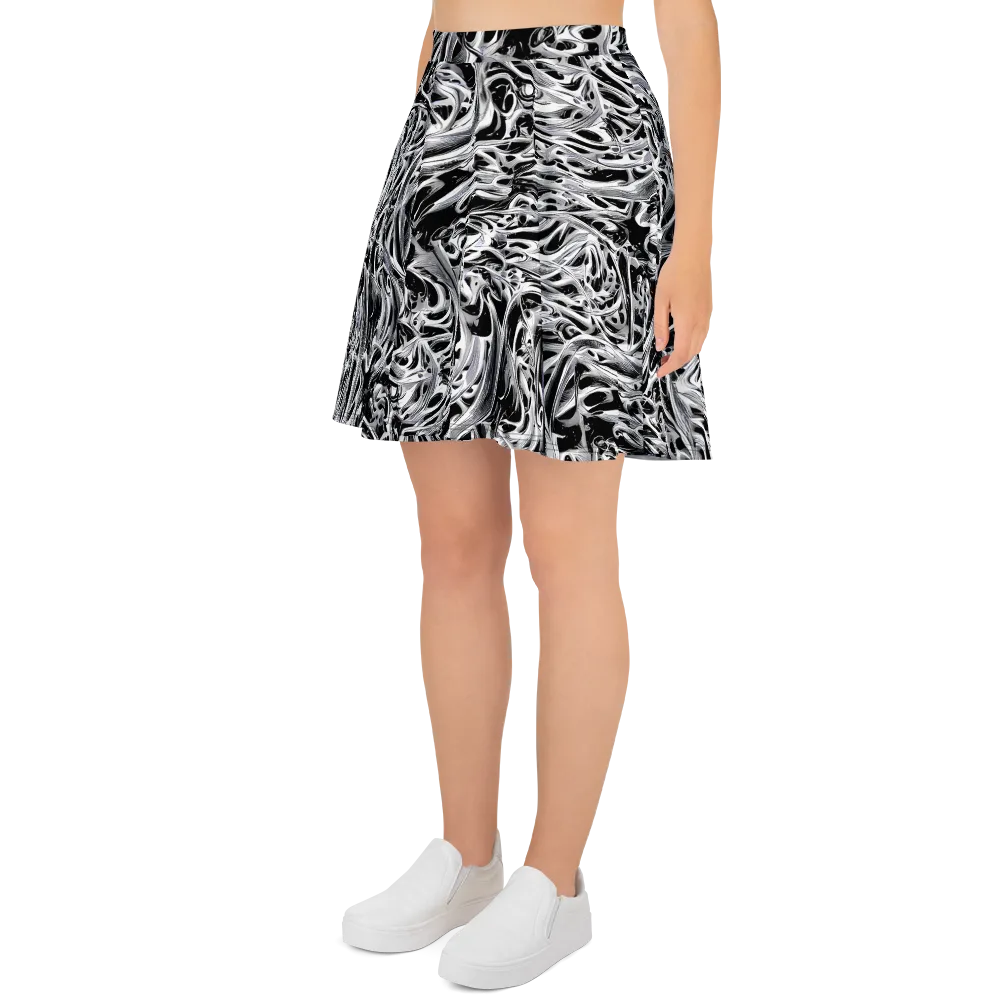 Silver Shadows on Skater Skirt — Left